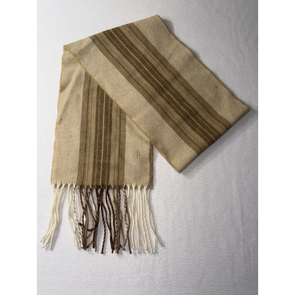Lauren Ralph‎ Lauren Unisex Lamb Wool Scarf, 8 3/4 x 60" w/5 1/2-in fringes